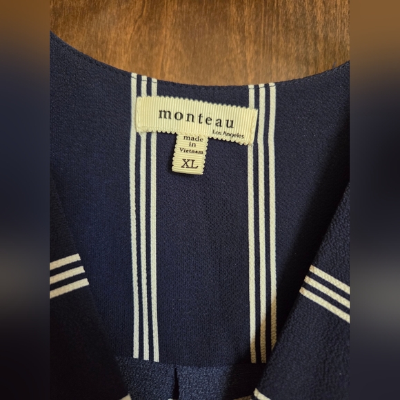 Navy Striped Women's Dress - Picture 4 of 7